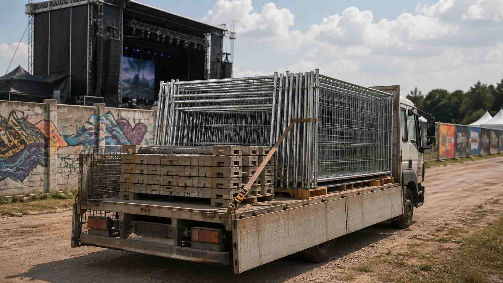 Dopremanje ograda na festivalski prostor