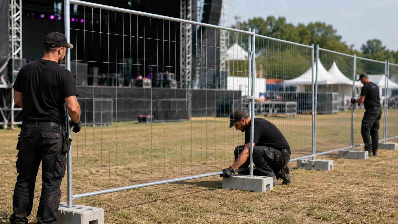Postavljanje ograde od strane strucnih lica u festivalskom prostoru