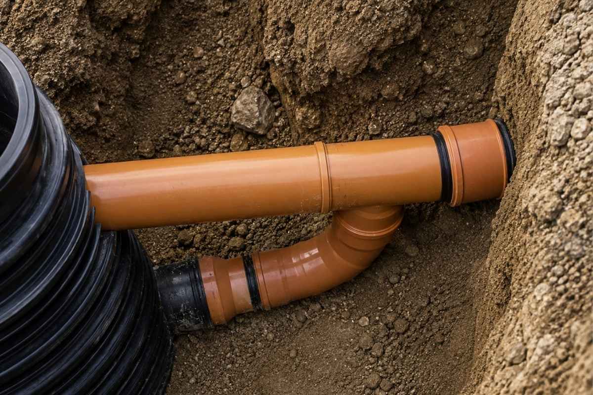 prikaz spajanja plastičnih cevi na plastičnu šahtu